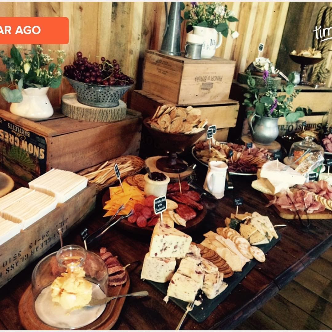A large charcuterie and cheese holiday spread at The Mansard catering